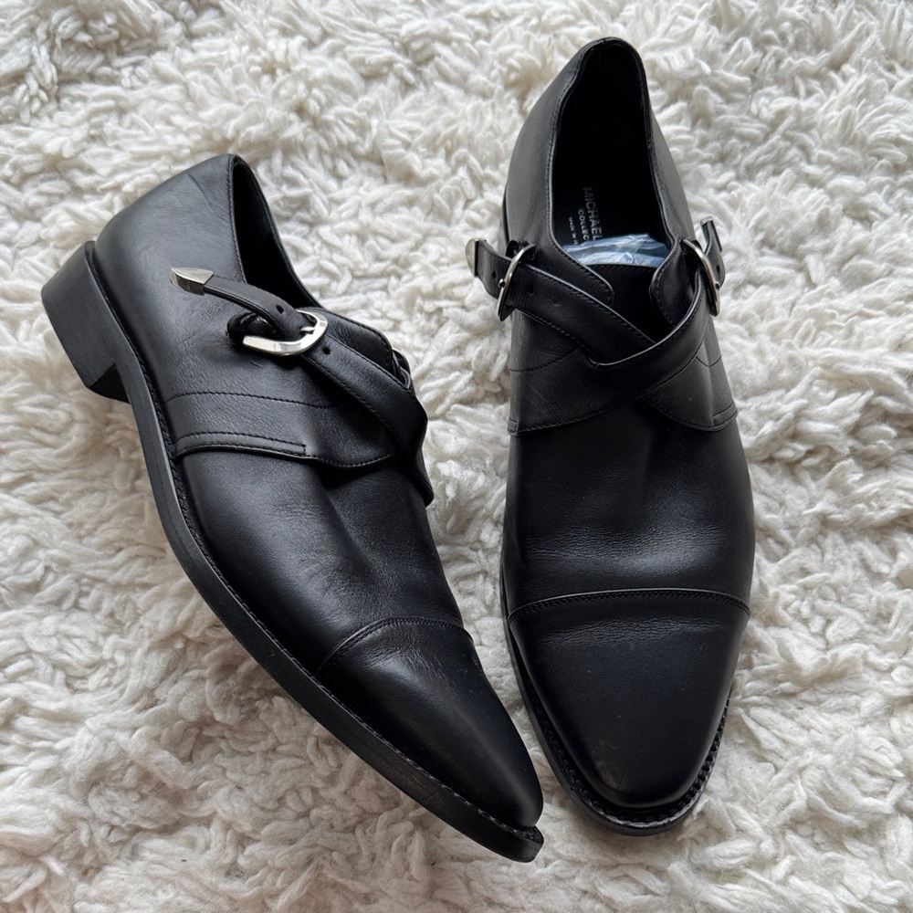 Michael Kors Robbie Leather Monk‎ Strap Shoes